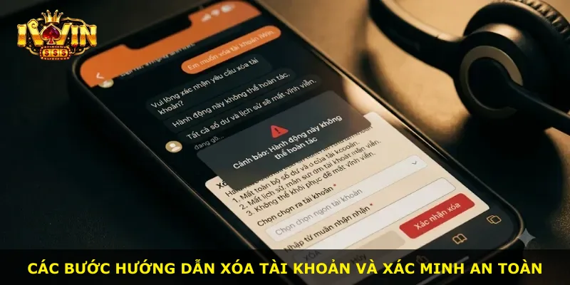 Các bước hướng dẫn xóa tài khoản và xác minh an toàn