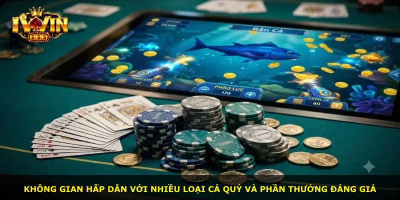 Không gian hấp dẫn với nhiều loại cá quý và phần thưởng đáng giá