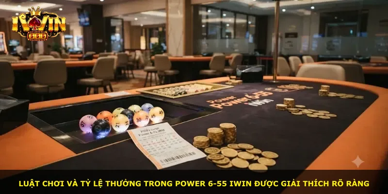 Luật chơi và tỷ lệ thưởng trong Power 6-55 iWin được giải thích rõ ràng
