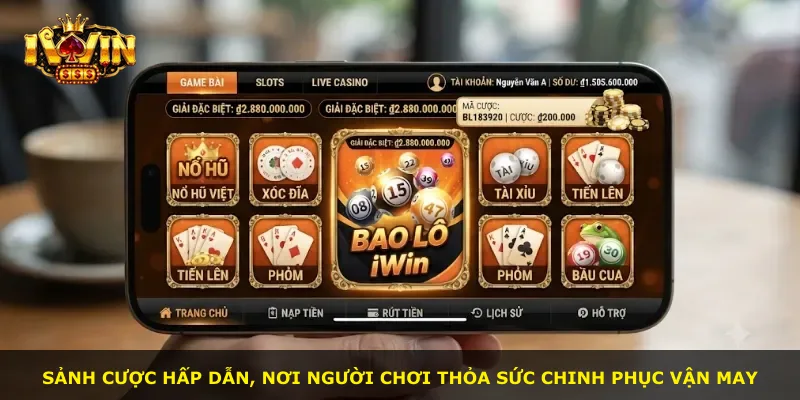 Sảnh cược hấp dẫn, nơi người chơi thỏa sức chinh phục vận may